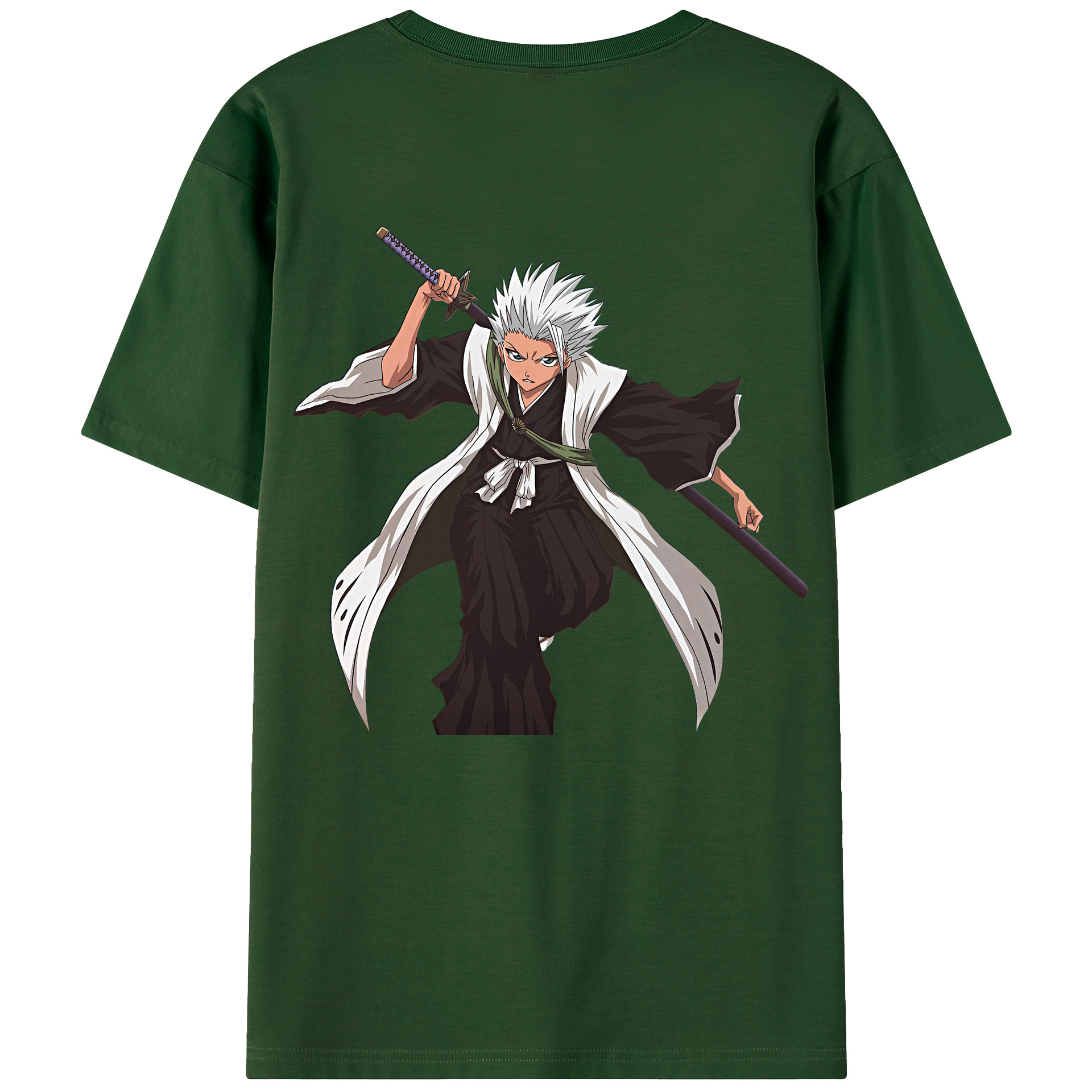 （画像用） ブリーチ 日番谷冬獅郎（ひつがや とうしろう） BLEACH Hitsugaya Toushirou 綿100％半袖Tシャツ（背面プリント）